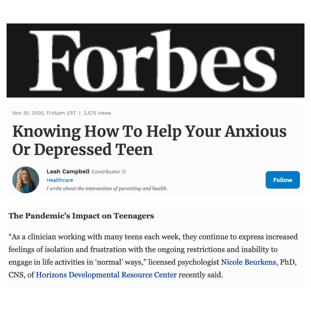 Forbes Mention Teen Mental Health